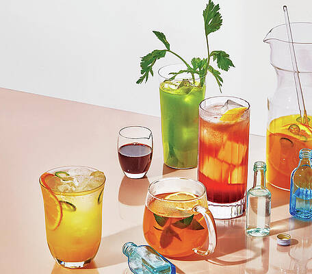 Wall Art featuring the photograph Juice Cocktails by Alex Lau