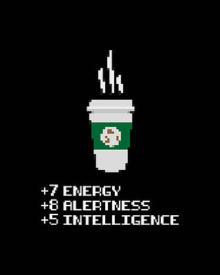 Power Digital Art - Coffee Power Up by Flippin Sweet Gear