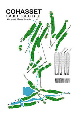 Golf Wall Art featuring the digital art Cohasset Golf Club by Flop Shot Studio