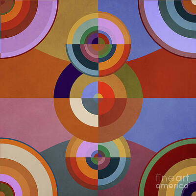 Fabric Wall Art featuring the digital art Color Revolution 6-123 by BFA Prints