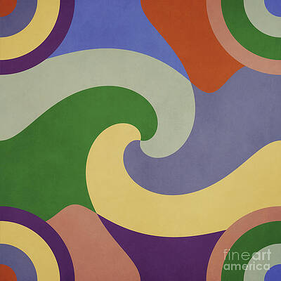 Fabric Wall Art featuring the digital art Color Revolutions Twirl by BFA Prints