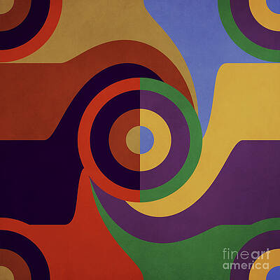 Fabric Wall Art featuring the digital art Color Revolutions Twist by BFA Prints