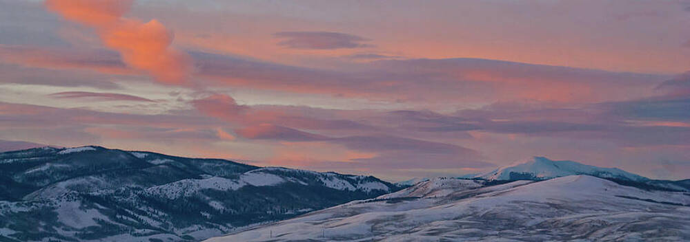 Colorado Photograph - Colorado Winter Sunset Panorama by Cascade Colors