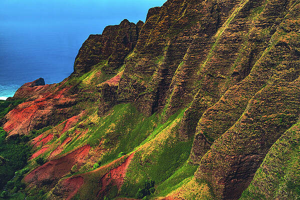 Paradise Photograph - Colored Canyon 2 - Na Pali Coast - Kauai, Hawaii by Abbie Warnock