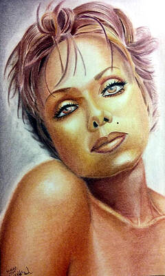 Wall Art featuring the drawing Colored Girl by Donald C-Note Hooker