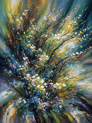 Wall Art featuring the ai art Colorful Bush 2 by Ursula Abresch