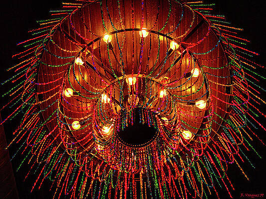 Wall Art featuring the photograph Colorful Chandelier by Rene Vasquez