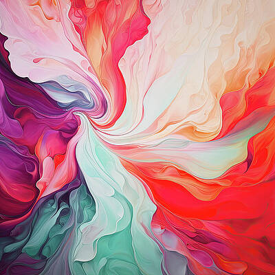 Digital Art - Colorful Flowing Abstract 1 by Gian Smith