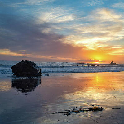 Wall Art featuring the photograph Colorful Malibu Sunset by Matthew DeGrushe