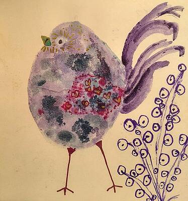 Colorful Bird with Patterns Painting