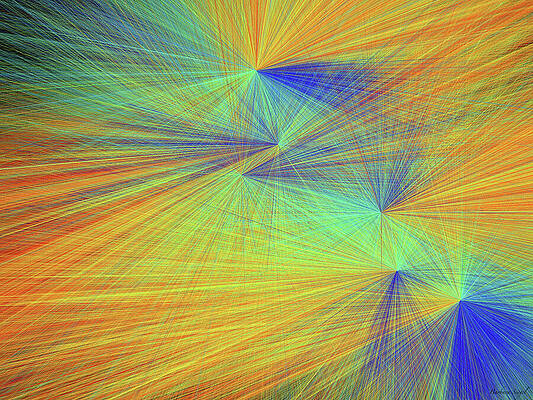 Colorful Radiant Lines by Barbara Siegel