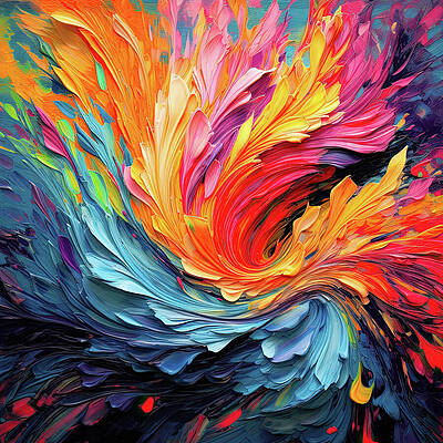 Wall Art featuring the digital art Colorful Swirl Art by Gian Smith
