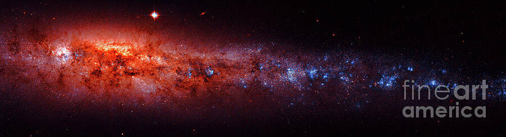 Colorful View of Distant Galaxy Photograph