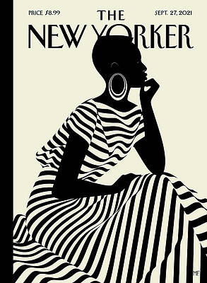 Stylish Silhouette on Magazine Cover Wall Art