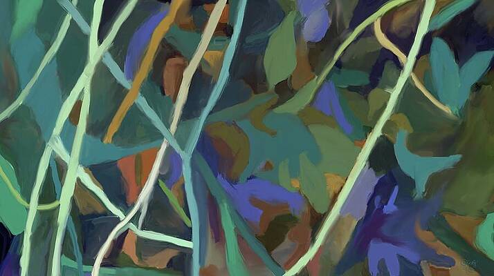 Bold Wall Art featuring the painting Forest Interlude by Sonja Kraft