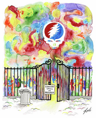 Lightning Drawing - Concert Still In Progress by Tom Toro