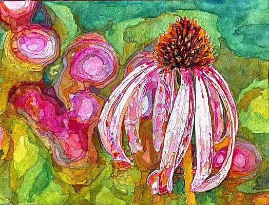 Nature Painting - Coneflower by Grant Nixon