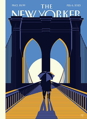 Couple on Brooklyn Bridge Wall Art