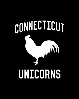 Cool Wall Art featuring the digital art Connecticut Unicorns by Flippin Sweet Gear