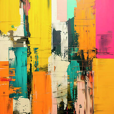 Vibrant Wall Art featuring the digital art Contemporart - Medley by Philippe HUGONNARD