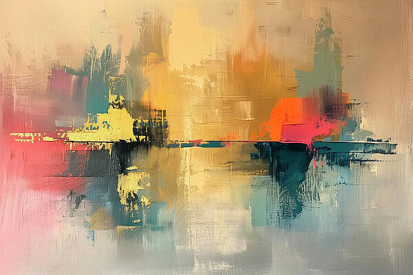 Vibrant Wall Art featuring the digital art Contemporart - Metropolis II by Philippe HUGONNARD