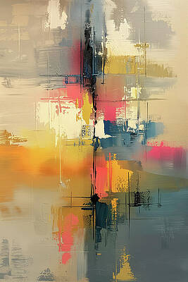 Vibrant Wall Art featuring the digital art Contemporart - Metropolis III by Philippe HUGONNARD