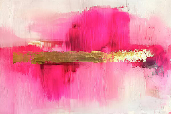 Vibrant Wall Art featuring the digital art Contemporart - Pink Lady I by Philippe HUGONNARD