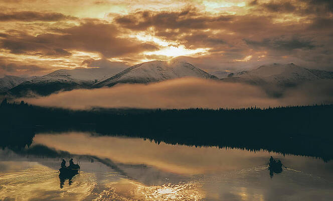 Reflection Wall Art featuring the photograph Cooper Landing Alaska Captivating Kenai Sunrise by Dan Sproul