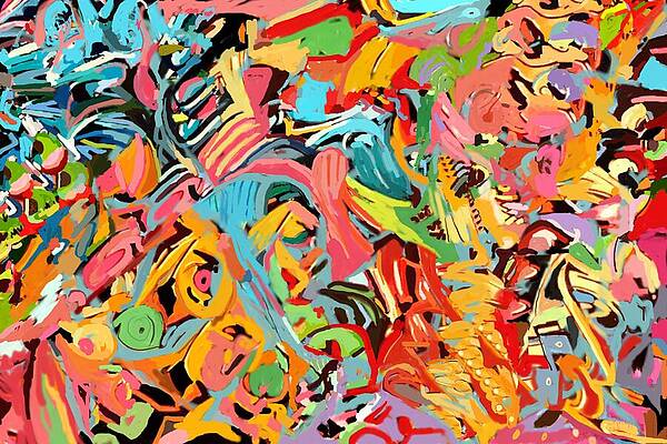 Bold Wall Art featuring the painting Electric Harmony by Sonja Kraft