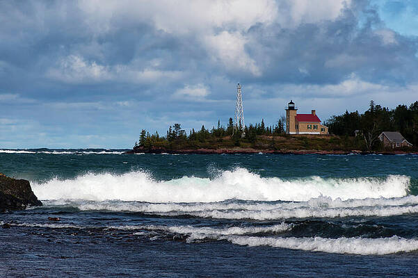 Fall Wall Art featuring the photograph Copper Harbor Lighthouse by Michael Collins