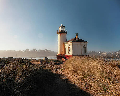 Lighthouse by the Misty Shore Wall Art