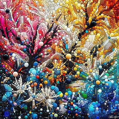 Intricate Digital Art - Coral Reef #8 by Colin Hardman