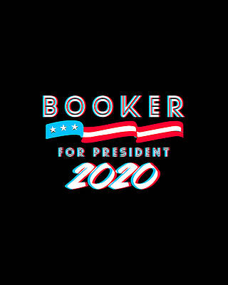 For Digital Art - Corey Booker For President 2020 by Flippin Sweet Gear