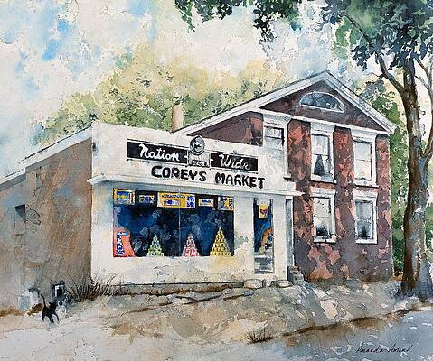 Wall Art featuring the painting Corey's Market by Amanda Amend