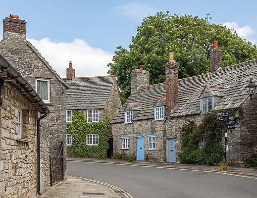 Wall Art featuring the photograph Corfe Castle Village #2 by Shirley Mitchell