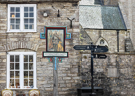 Wall Art featuring the photograph Corfe Castle Village #3 by Shirley Mitchell