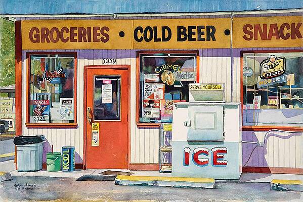 Painting - Corner Store by Grant Nixon