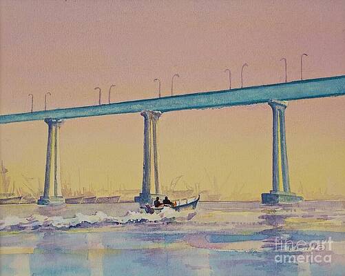 Wall Art featuring the painting Coronado Dusk by Sybil Riead