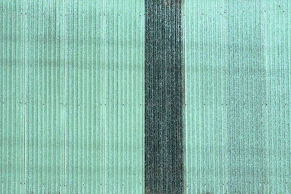 Urban Wall Art featuring the photograph Corrugated Metal - Teal by Chad Thunberg