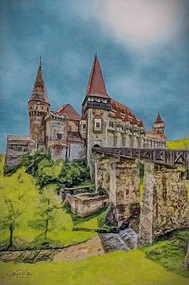 Building Wall Art featuring the painting Corvin Castle by Jeffrey Kolker