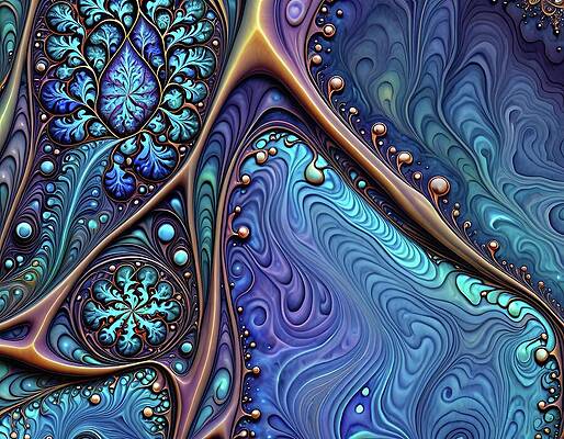 Intricate Wall Art featuring the digital art Cosmic Alignment by Eris And AI