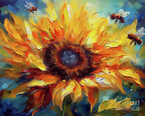 Nature Wall Art featuring the ai art Cosmic Circle by Macro Abundance