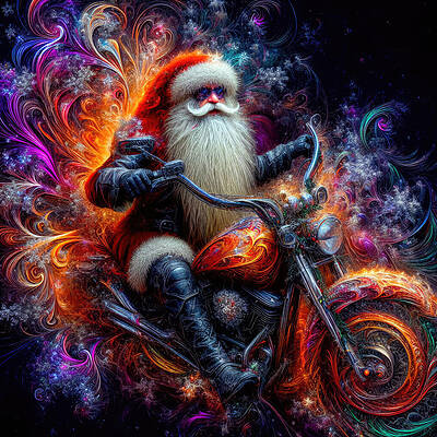Digital Art - Cosmic Claus by Bill and Linda Tiepelman