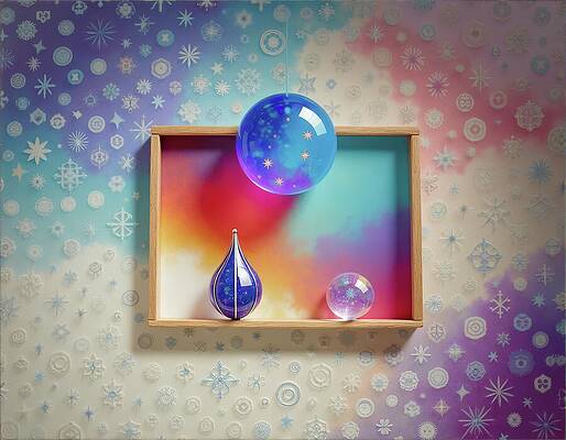 Dreamlike Digital Art - Cosmic Nursery by Eris And AI