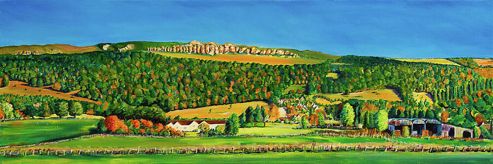 Vibrant Countryside Landscape Wall Art