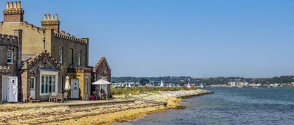 Seaside Mansion with Scenic View Photograph