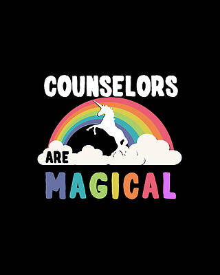 Happy Wall Art featuring the digital art Counselors Are Magical by Flippin Sweet Gear