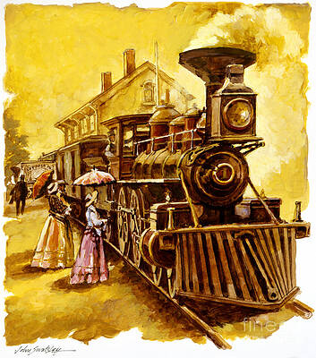 Painting - Countess Of Dufferin Locomotive by John Swatsley