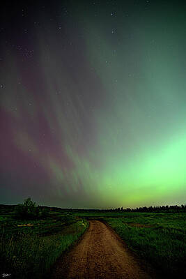 Serene Photograph - Countryside Aurora by Russell Wells