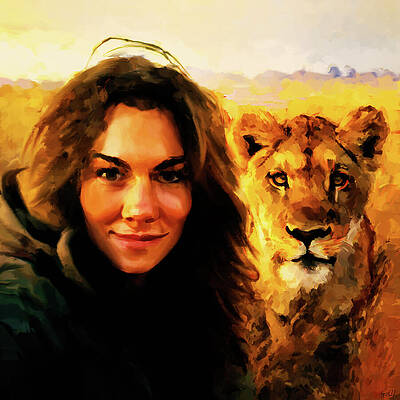 Woman Digital Art - Courageous Selfie by Gradify Creations
